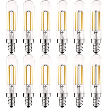 Luxrite T6.5 LED Light Bulbs 5W 60W Equivalent 500LM 3000K Soft White Dimmable E12 Base, 12PK LR21657-12PK